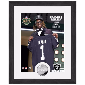Ashton Jeanty 2025 NFL Draft 13" x 16" Silver Coin Photo Mint