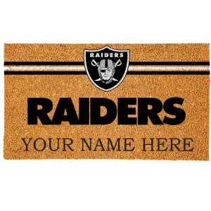 Raiders 18" x 30" Personalized Coir Doormat