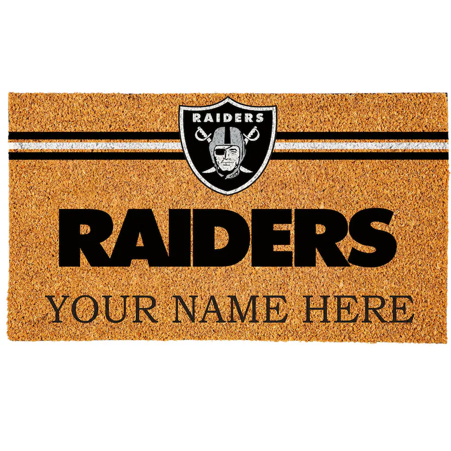 Raiders 18" x 30" Personalized Coir Doormat