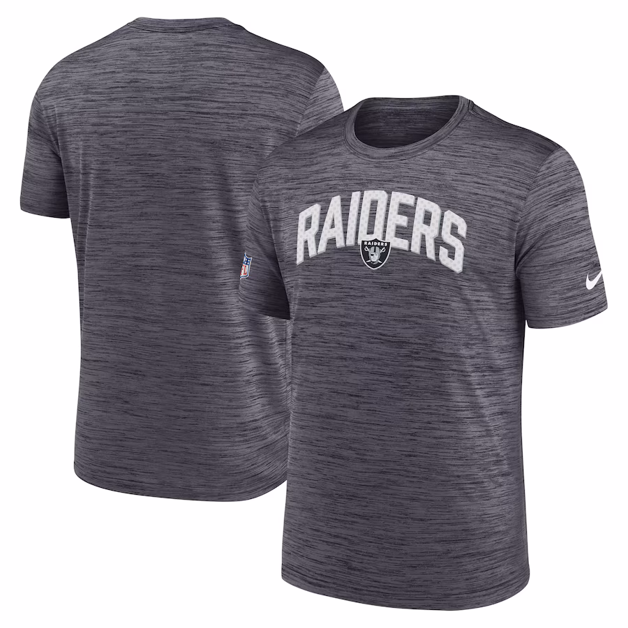 Raiders Nike Sideline Velocity Athletic Stack Performance T-Shirt