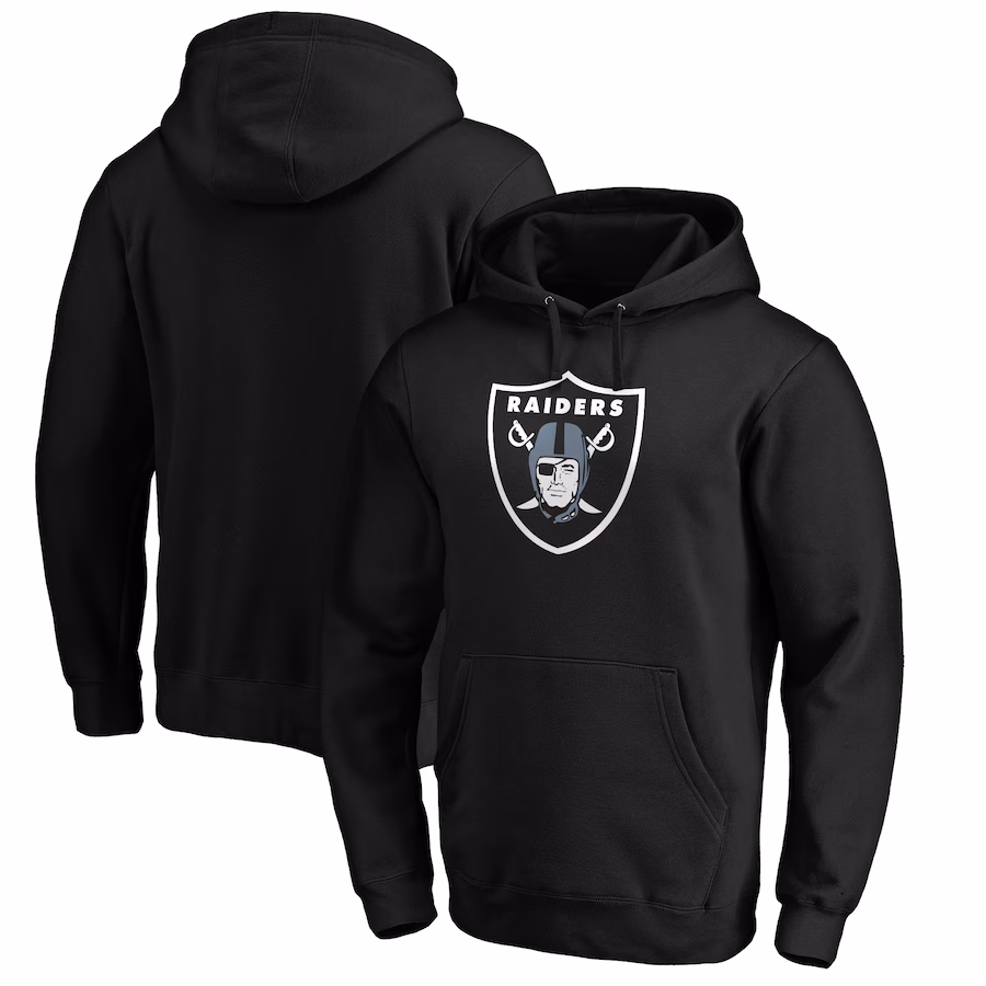 Raiders Primary Logo Fitted Pullover Hoodie